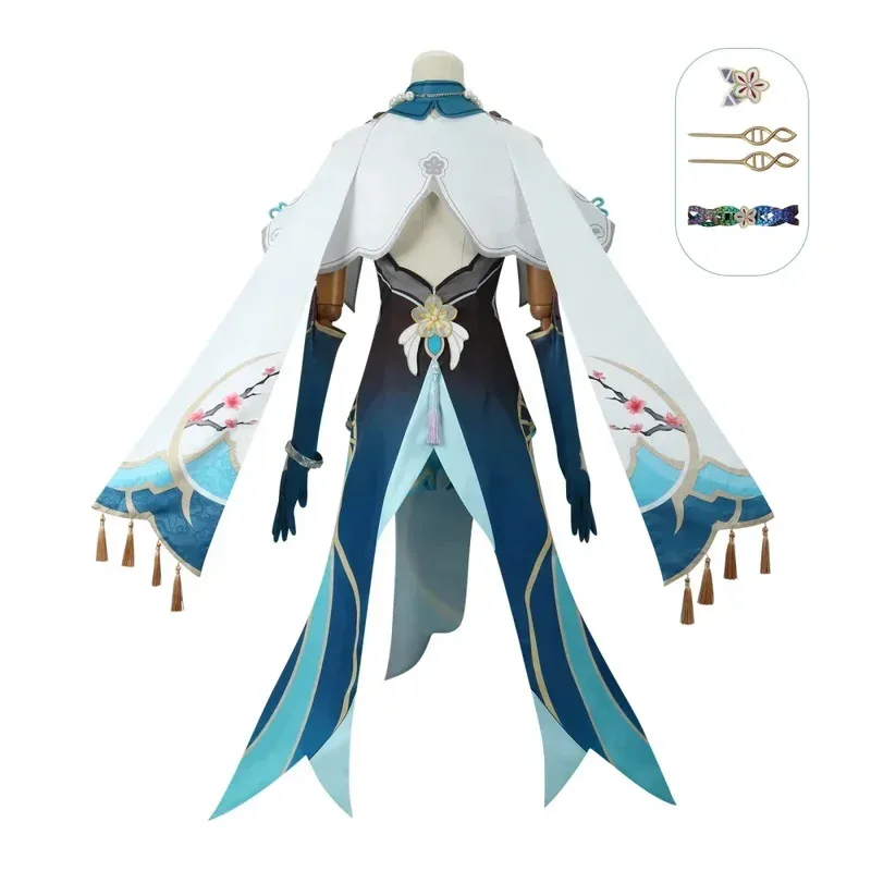 Kostum Cosplay Wig Set RuanMei Ruan Mei dari Game Honkai Star Rail Tahun 2025