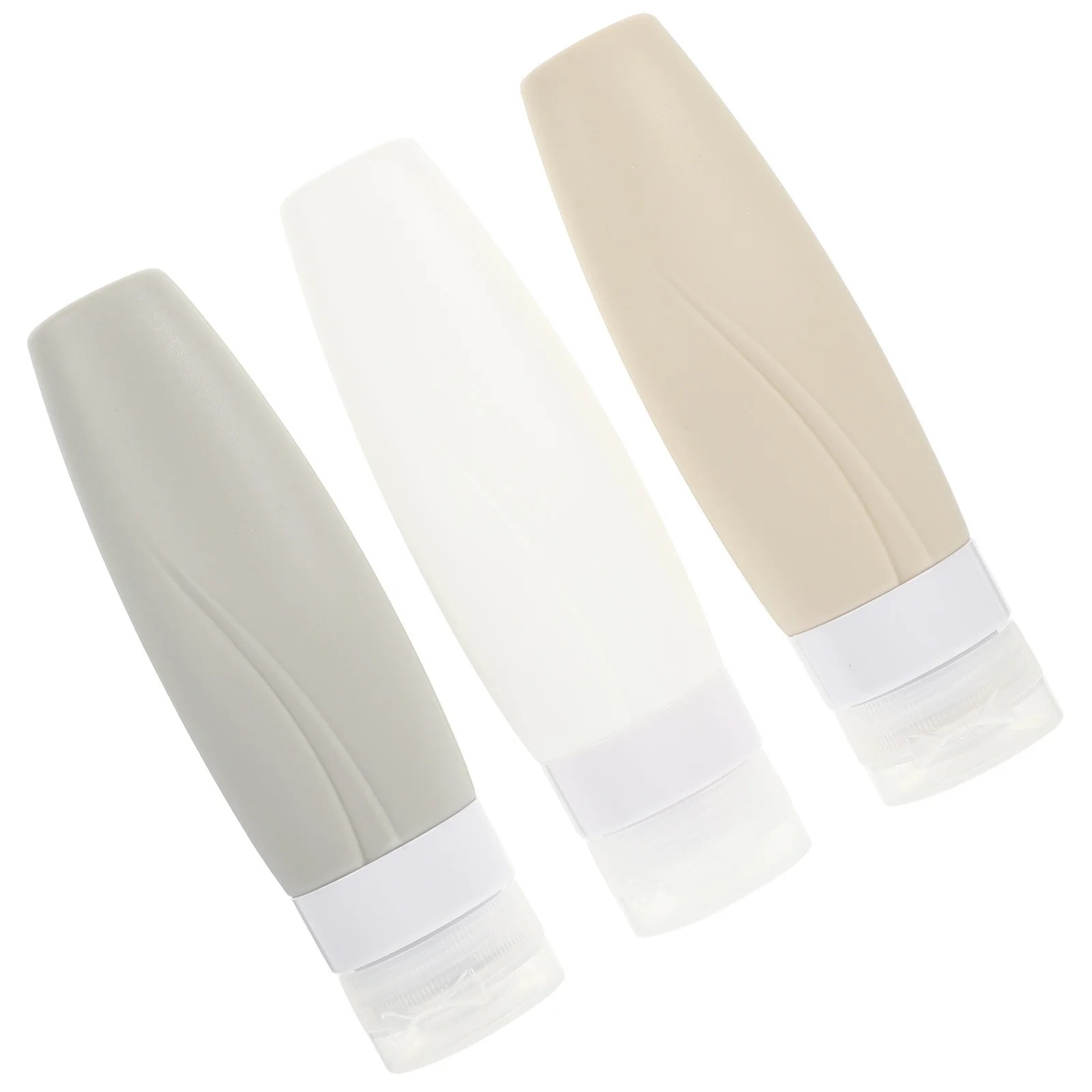 3 قطع من زجاجات السفر المصنوعة من السيليكون المقاومة للتسرب، حاويات لوشن الضغط القابلة لإعادة الملء، زجاجات مستلزمات السفر الصغيرة #2