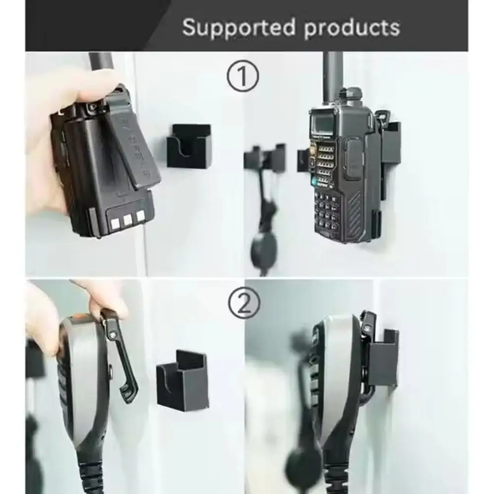 3 In1 Clip Versatile Mount ABS Storage Intercom Bracket Without Punching Anti-slip Car Stand Hand Microphone Back Clip