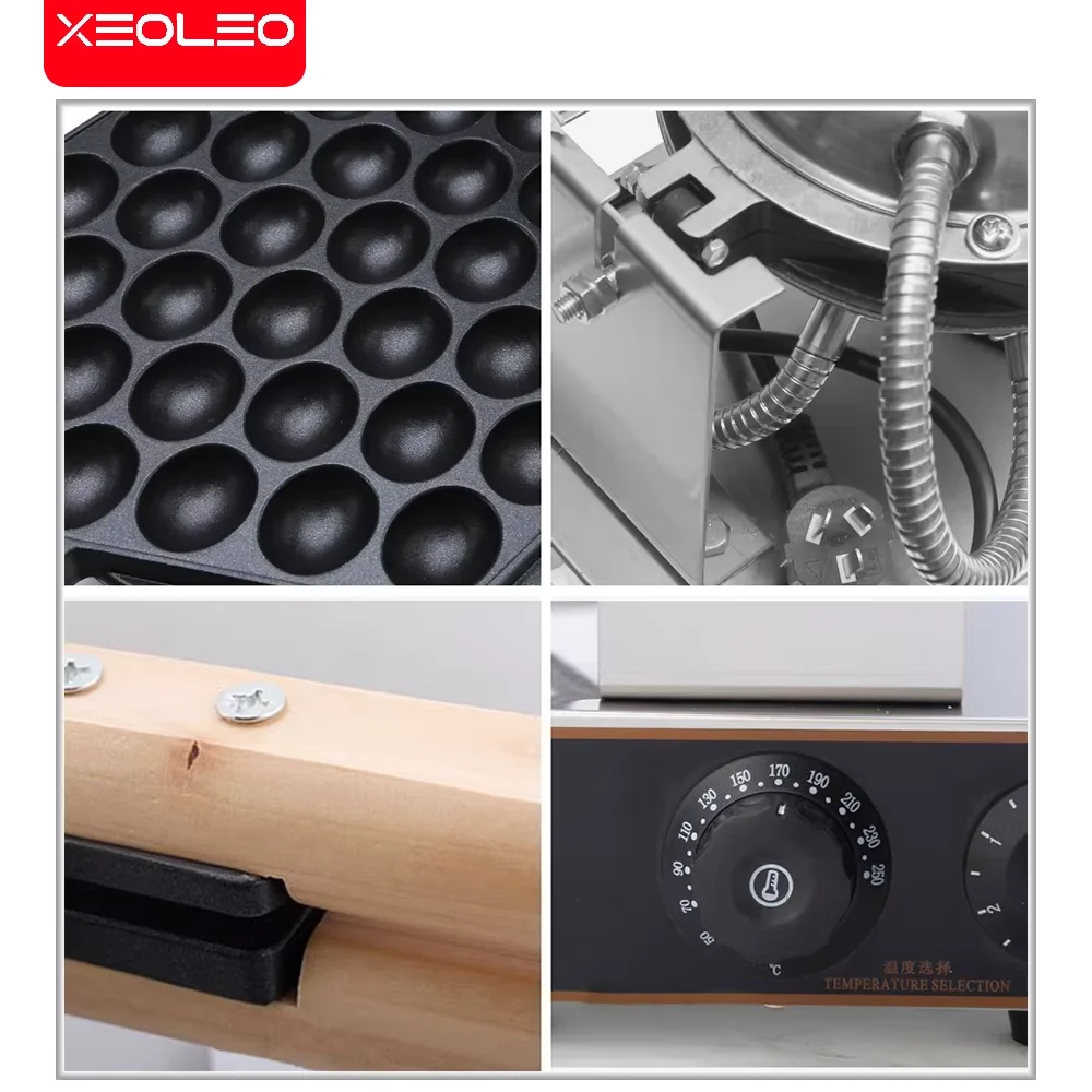 XEOLEO Electric Egg Bubble Waffle Maker 1400W QQ Eggs Waffle Machine Hongkong Eggettes ​Puff Waffle