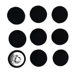 Cotton fabric-covered buttons, round shaft buttons, fabric flatback decorations
