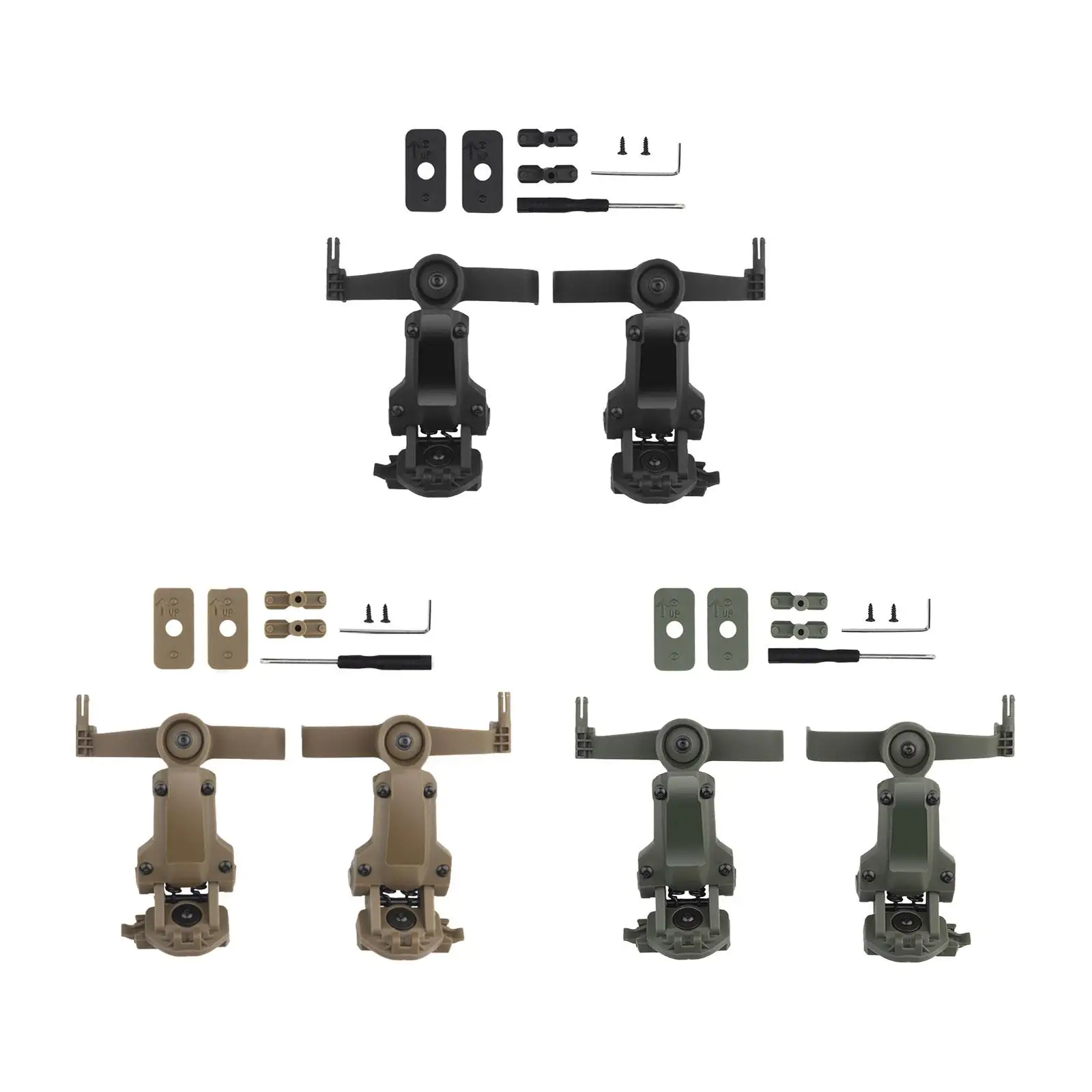 Helmet Rail Adapter Easily Install Fittings Stable Performance Shooting Headset Bracket Kit for Comtac 3 Headset