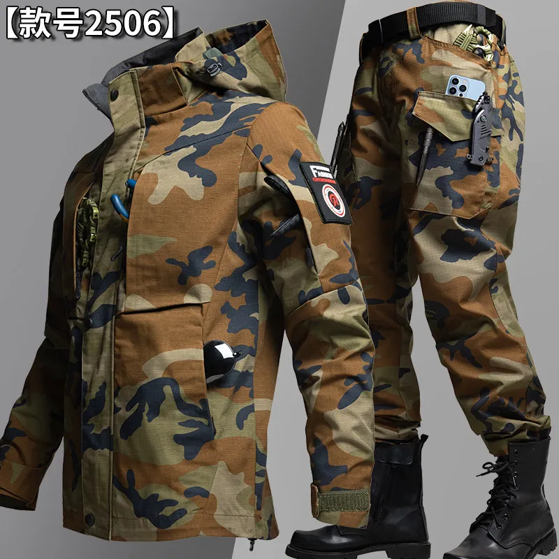 Spring and Autumn New Camouflage Outdoor Training Suit Men's Clothes Field Instructor Uniform Jacket