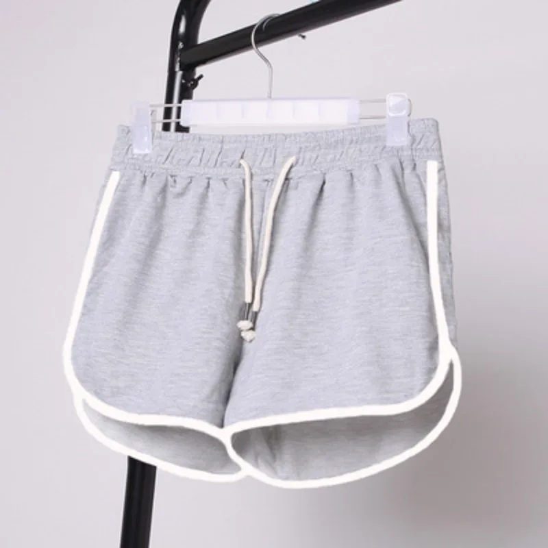 Women Yoga Shorts Summer Outer Wear Mid-waist Casual Loose Straight Pants Lady Stylish Thin Breathable Wide Leg Gym Short Pants