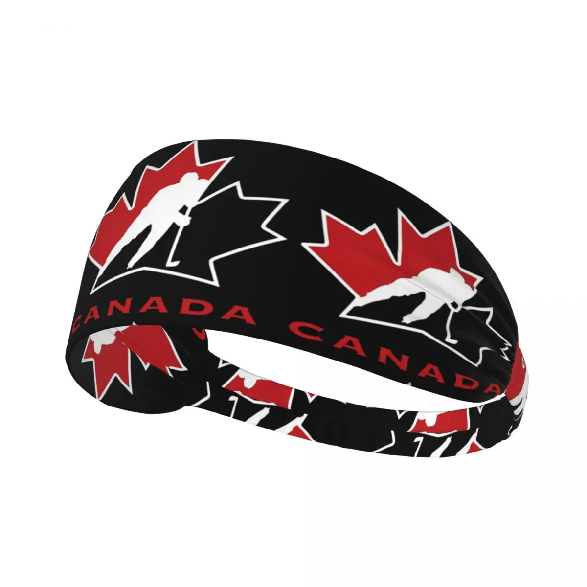 

Team Canada Men Women Headband Wicking Moisture Sports Sweatband for Gym Yoga Running