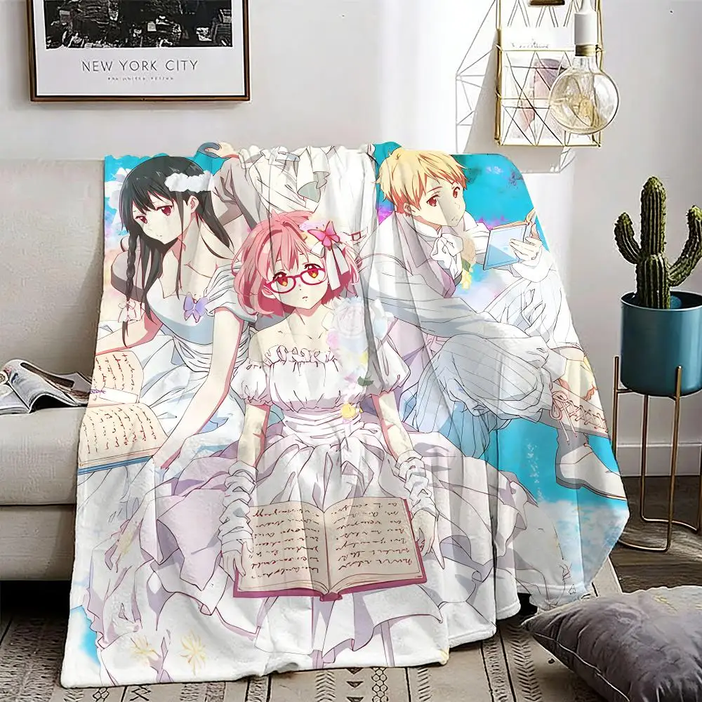 Beyond The Boundary anime Throw Lightweight 240g Flannel Blanket Soft Skin-friendly for Summer Cooling