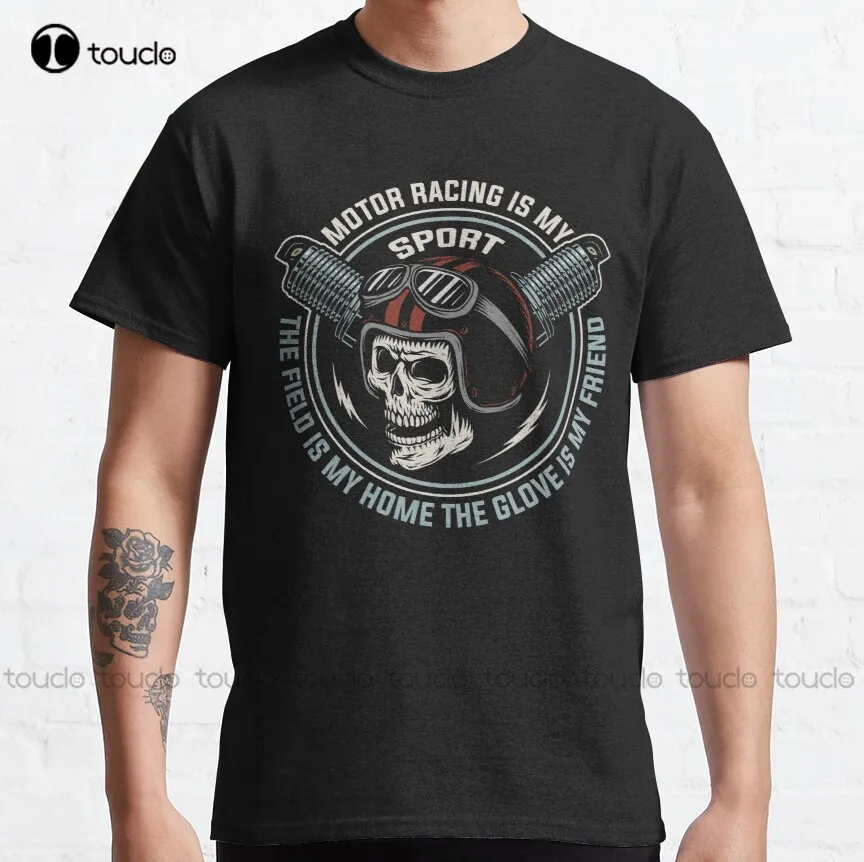 The Motor Racing Is My Sport Classic T-Shirt Mens Workout Shirts Tee T Shirts Digital Printing Harajuku Streetwear New Popular