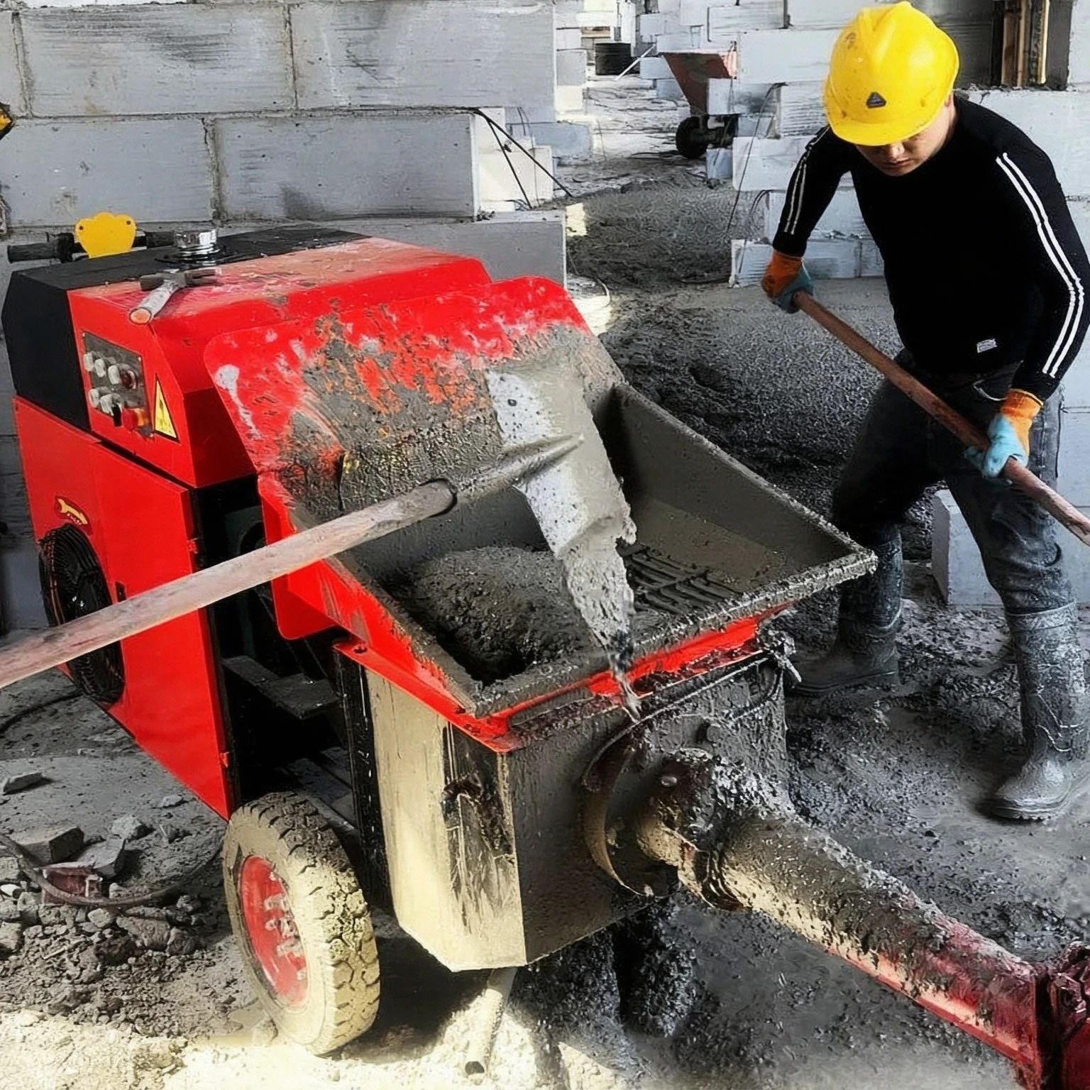 Factory Supply Portable Trailer Concrete Pump Machine for Column Construction Diesel Concrete Transfer Pump