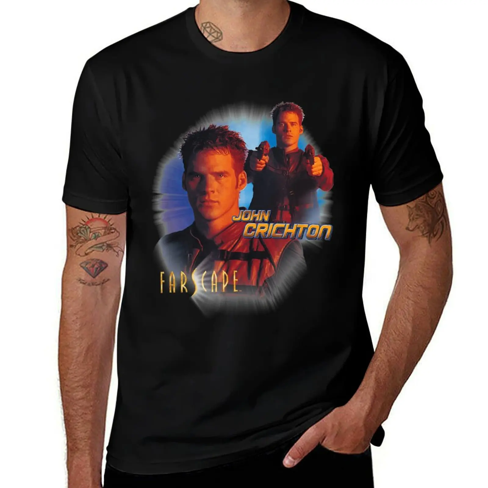 Farscape John Crichton T-Shirt summer top oversized vintage graphic tee sweat shirts, men