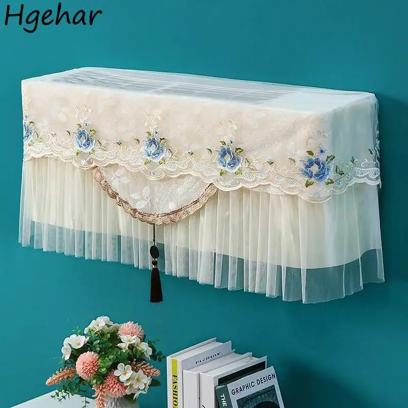 Dust-proof Cover for Wall Mounted Air Conditioner Anti-direct Blowing Lace Decorative Covers Universal Household Easy Cleaning