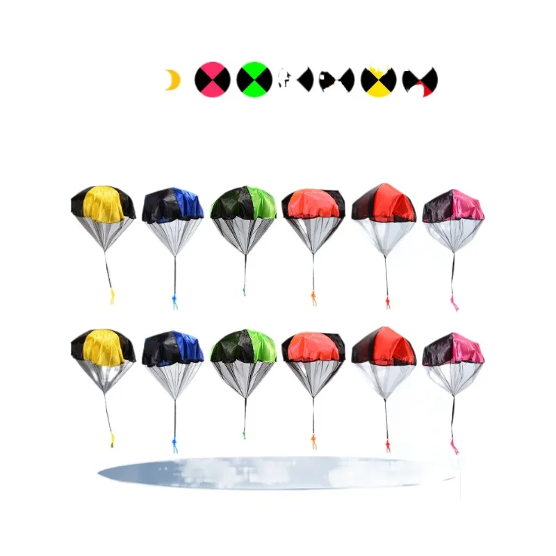 1pcs Hand Throwing Parachute Kids Outdoor Funny Toys Game Play Toys for Children Fly Parachute Sport with Mini Soldier Toys