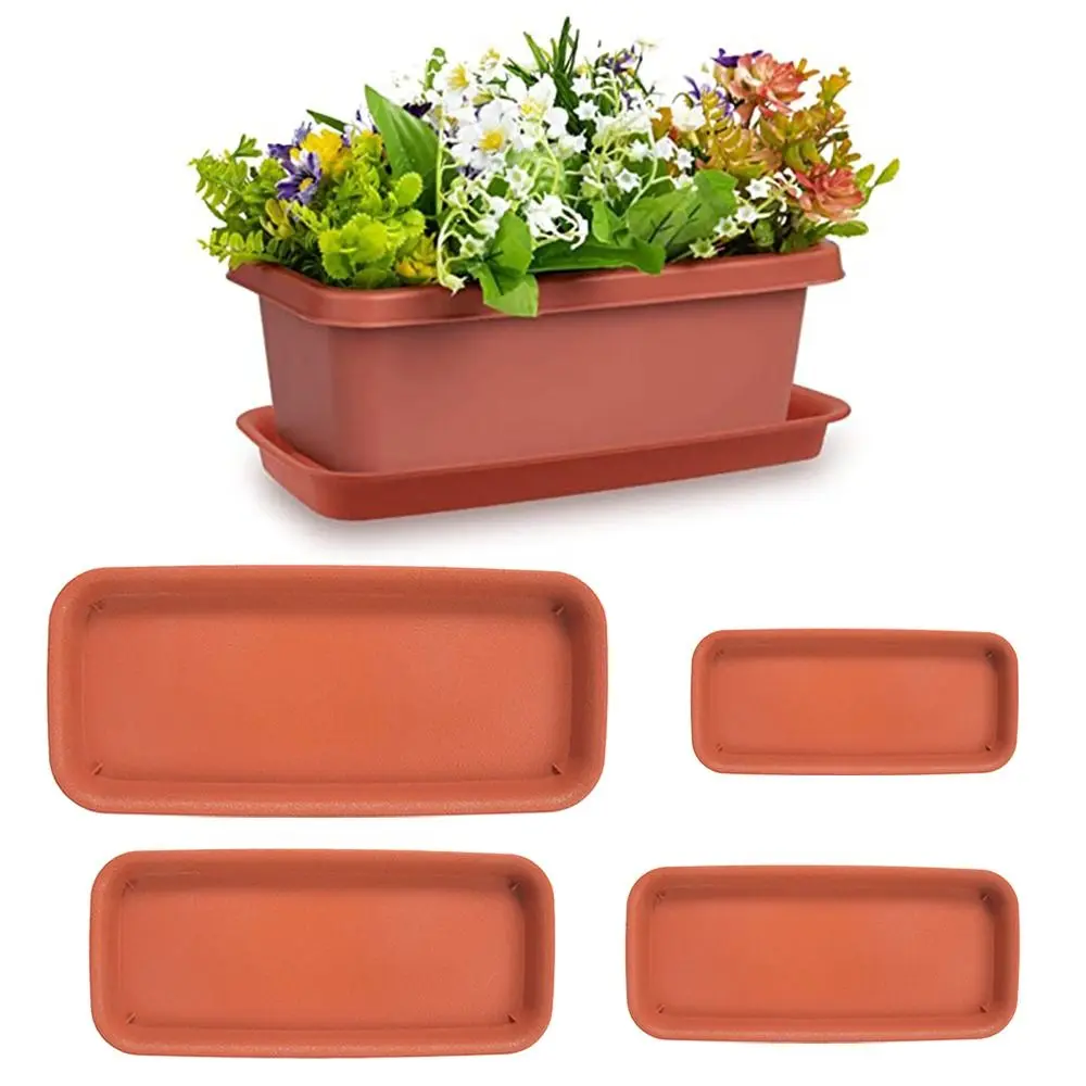 1Pcs Heavy Duty Rectangle Flower Pot Plastic Tray Saucers Plant Saucer Drip Trays Indoor Outdoor