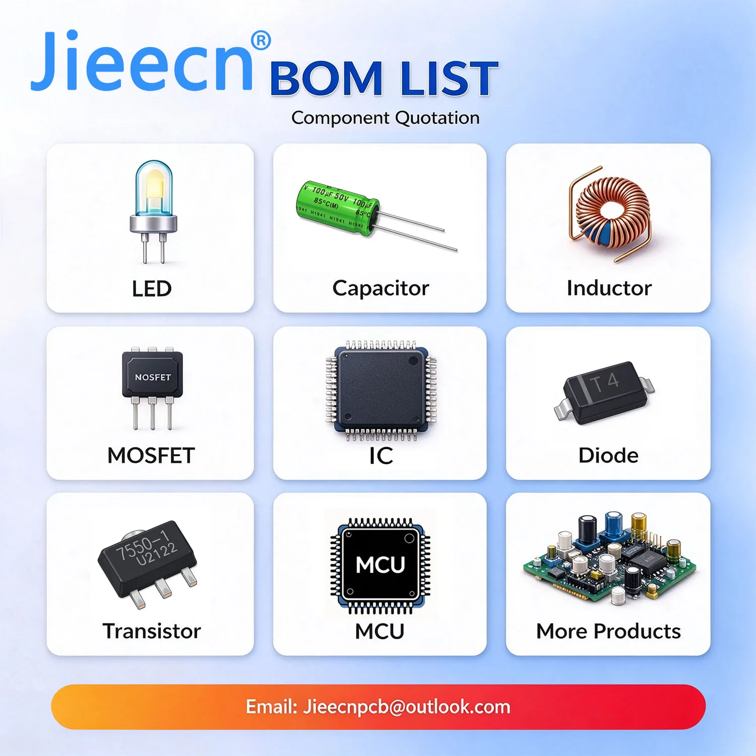 PCB and pcb assembly components purchase one-stop services fast run heavy copper HDI PCBA SMT ODM Electronic Components BOM list image 4
