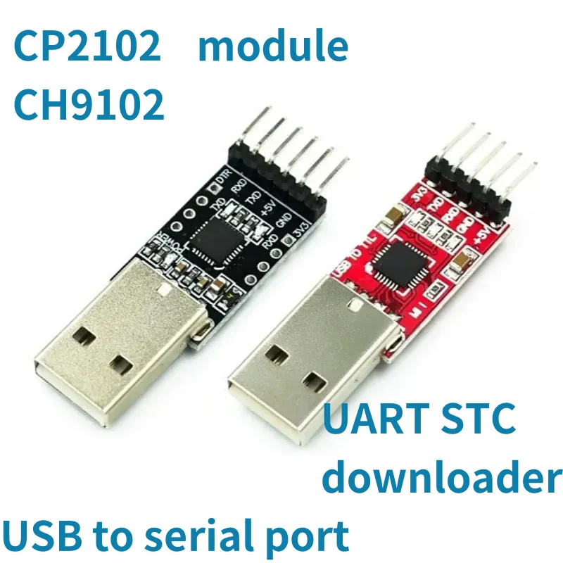 CP2102 CH9102 USB-to-Serial port module USB-to-TTL STC downloader UART