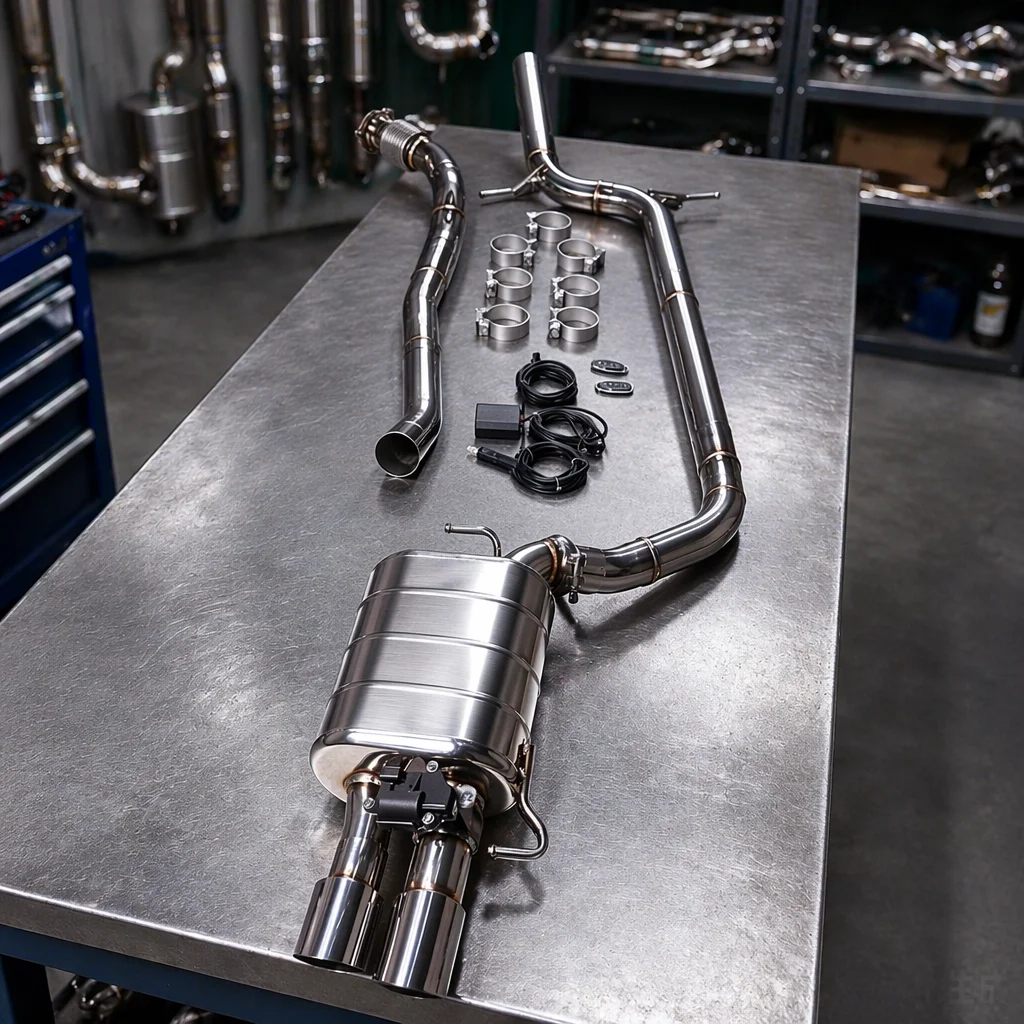For Exhaust  the Audi A4 A5 B8 B8.5 1.8T 2.0T with 304SUS High-permance Valvetronic Exhaust System Muffler