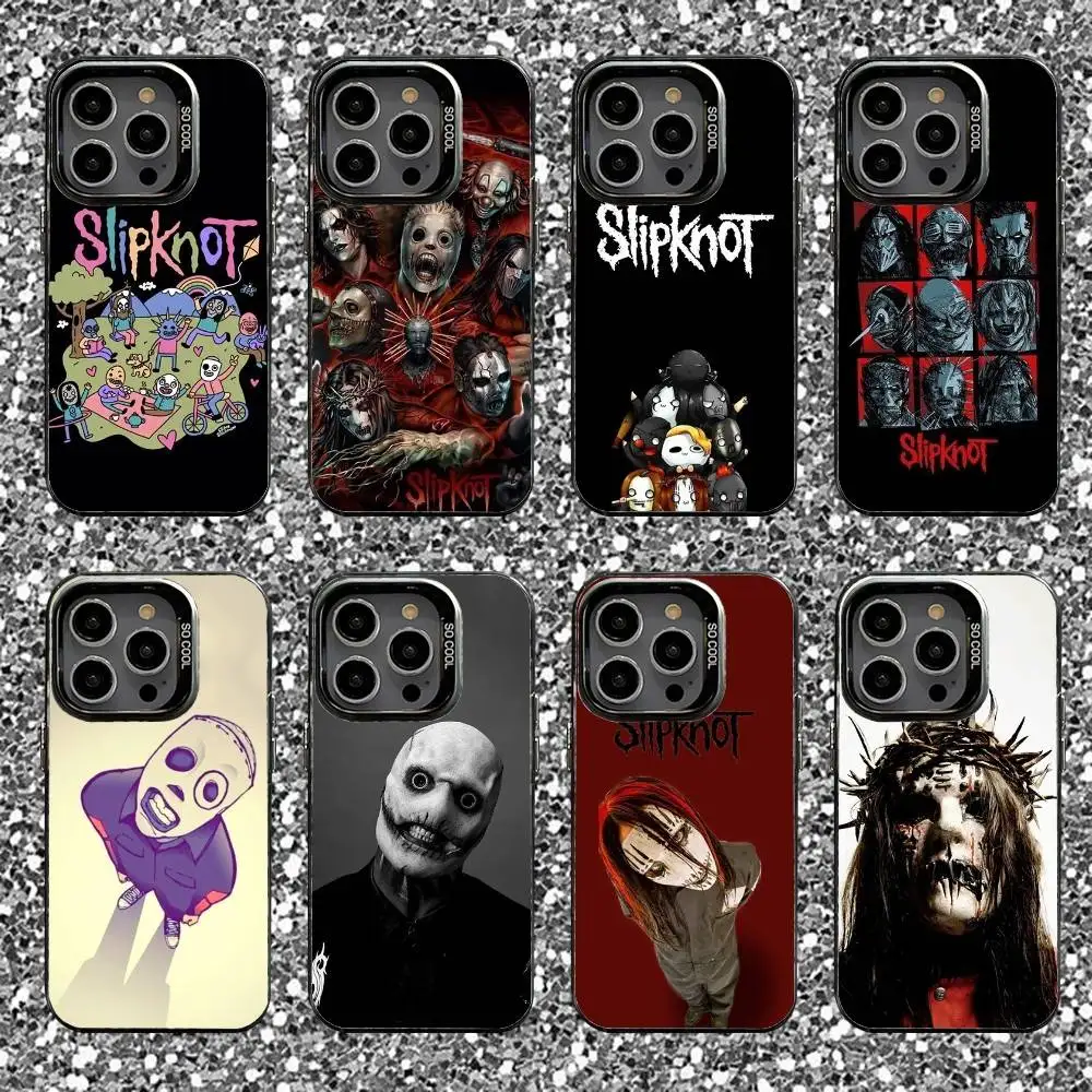 

S-SlipknotEs Phone Case For iPhone 16,15,14,13,12,11,Pro,XS,Max,Plus,Mini,SE Black Candy Matte Shockproof Cover