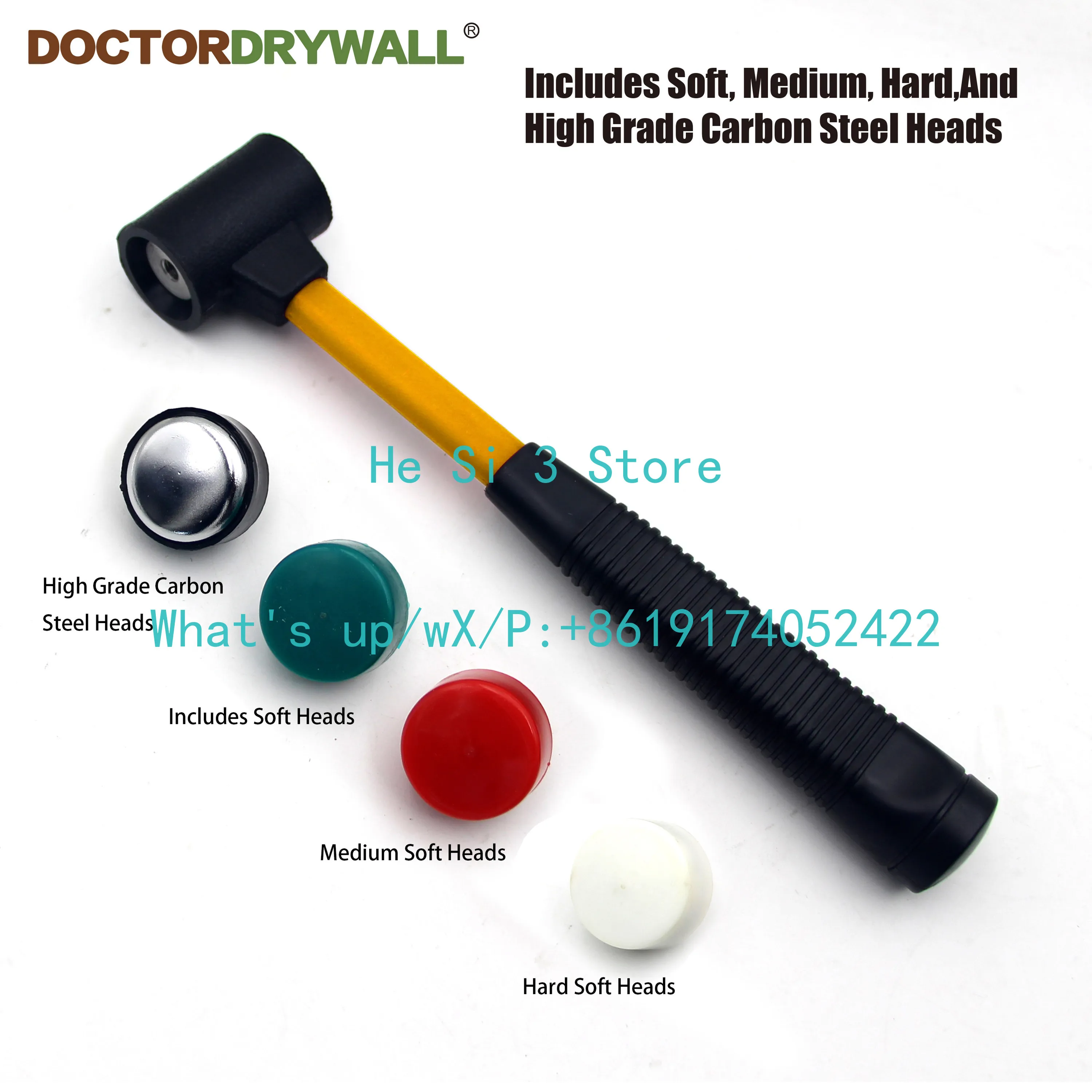 2PCS 4 in 1 Multipurpose Mounting Hammer, Woodworking Hammer, Multifunctional Hammer HT202055