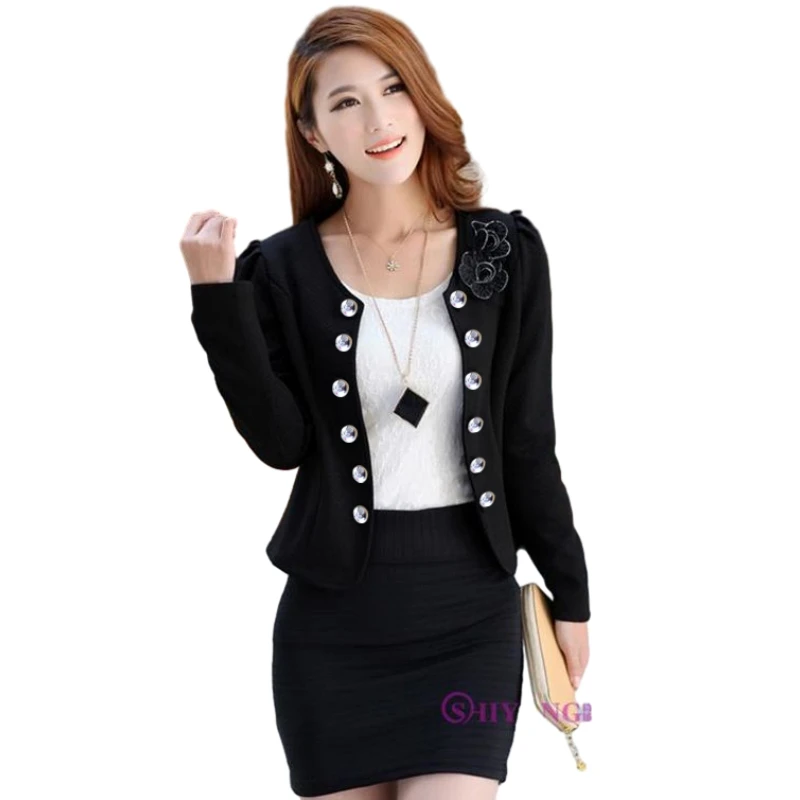 Plus Size Feminino Spring Ol Autumn Slim Female Short Women\'s Clothes Jackets Suits Outdwear Coat Women