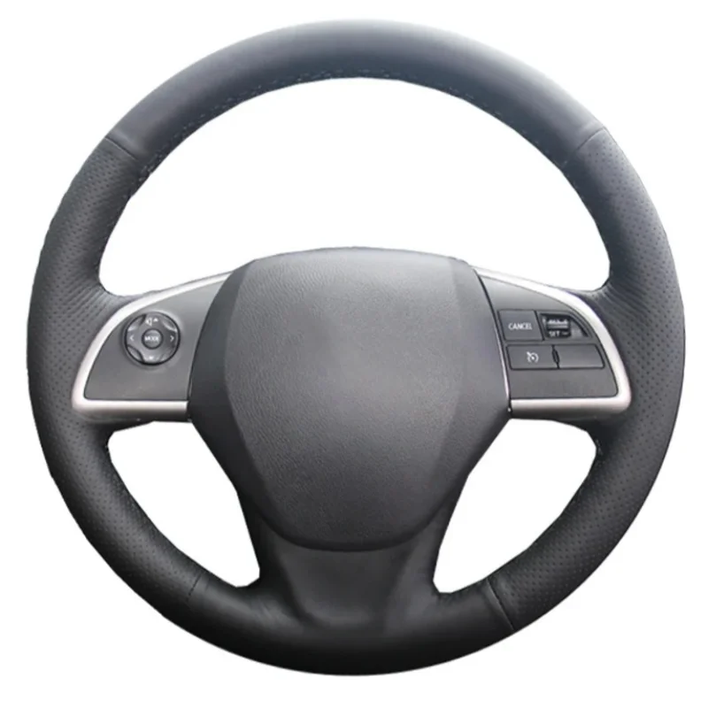 Funda de Volante Cosida a Mano en Cuero Personalizada para Mitsubishi Outlander, Mirage 2013 2014, ASX 2014, L200, Accesorios Interiores para Auto
