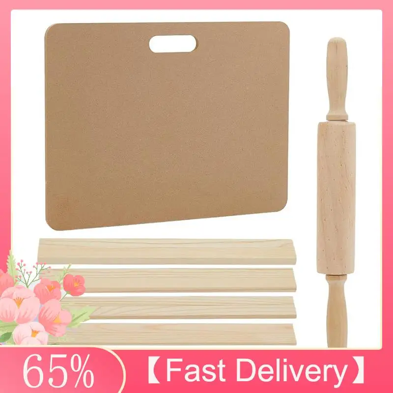 

~Latest Model 1 Set Of Pottery Clay Tools With Wooden Rolling Pin For Sculpture - Making & Sculpting Modeling Tool Sets