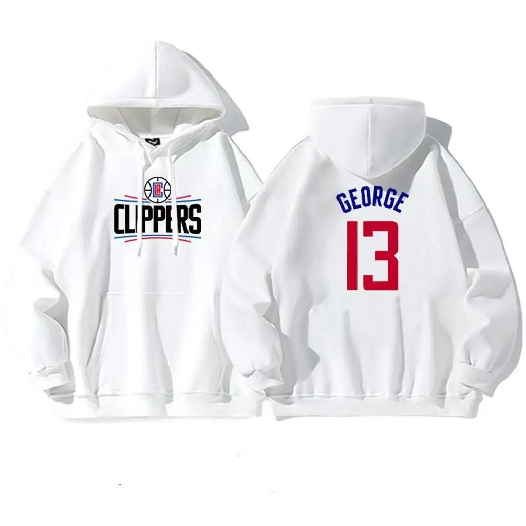 New Arrival Paul George Basketball Hooded Sweatshirt Men's American Sports Trainers Jacket Street Ins Tops Y2K Harajuku Jacket