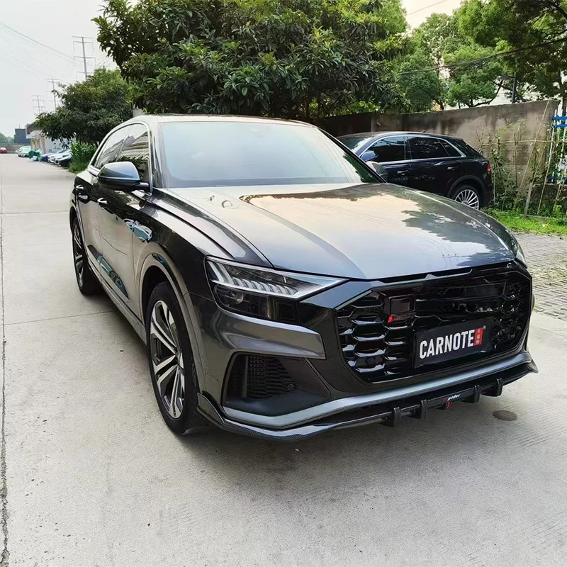 Suitable for RSQ8 Model RSpider Modification Part Dry Carbon Fiber Lip Car Add-on Front Spoiler