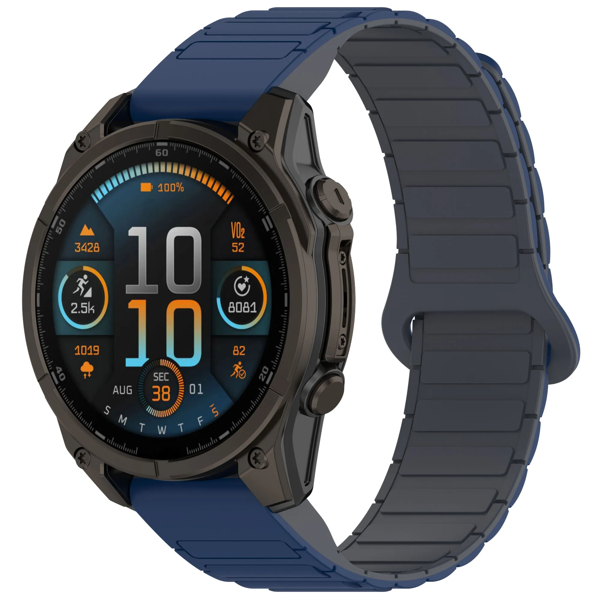 QuickFit 26 20 22 mm Magnetband für Garmin Fenix 8 47 mm 51 mm 43 mm 7X 7 7S 6 6S 6X 5S 5 5X 965 955 Silikon-Link-Armband – Detail 5