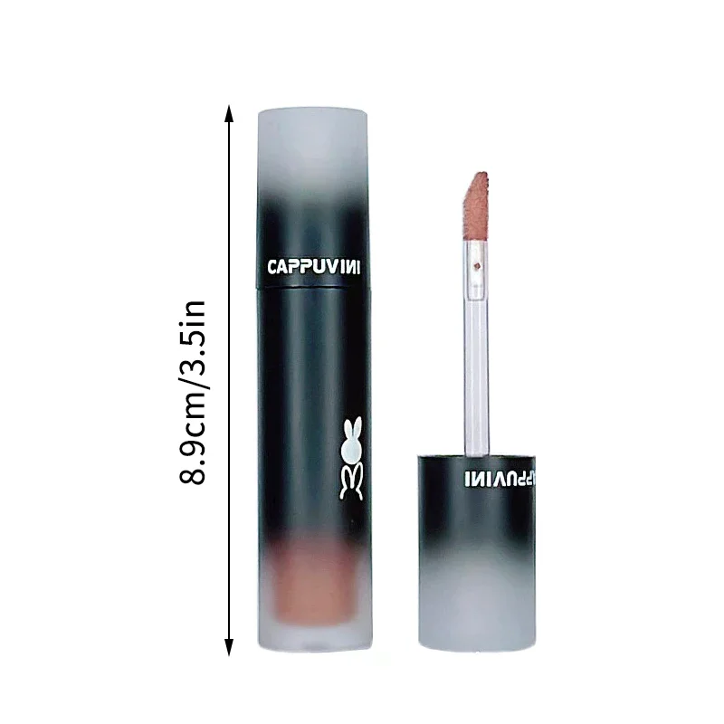 Retro Red Brown Tone Lipstick Mousse Matte Lip Mud Velvet Lip Glaze Non-Stick Cup Lipgloss Makeup Lip Tint Beauty Cosmetic