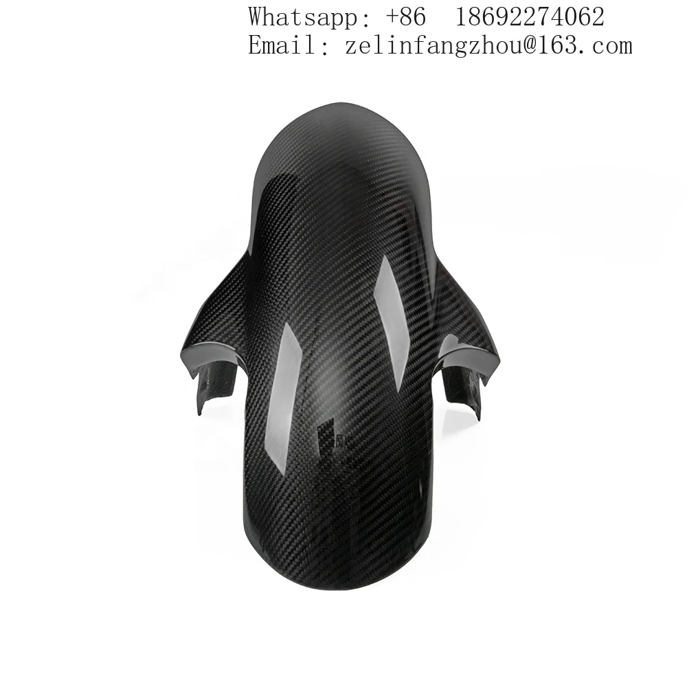 

For BMW S1000RR S1000R HP4 100% Full Carbon Fiber Gloss Black Twill Weave Front Fender Replacement