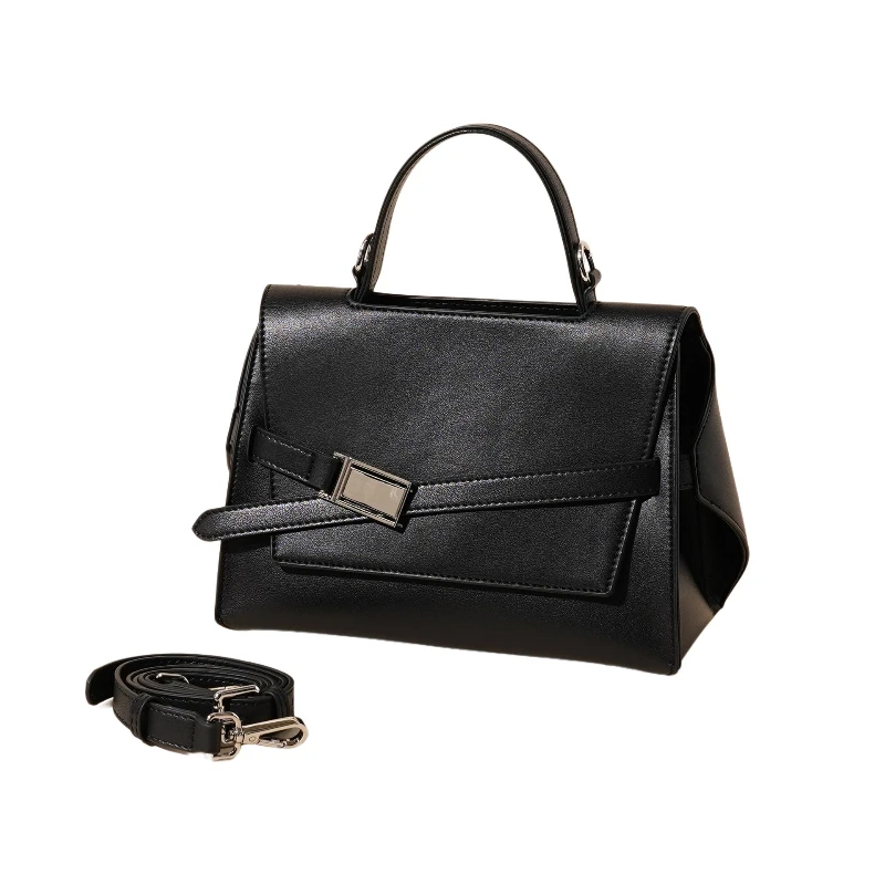 

Lady Split Leather Tote Bags Women Square Genuine Leather Handbag Luxury Designer Commuter Shoulder Crossbody Bag Large Capacity
