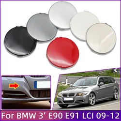 Front Bumper Tow Hook Cover For BMW 3 E90 E91 LCI 320 323 325 328 2009-2012 Painted Tow Hauling Eye Trim Cap Lid Car Accessories