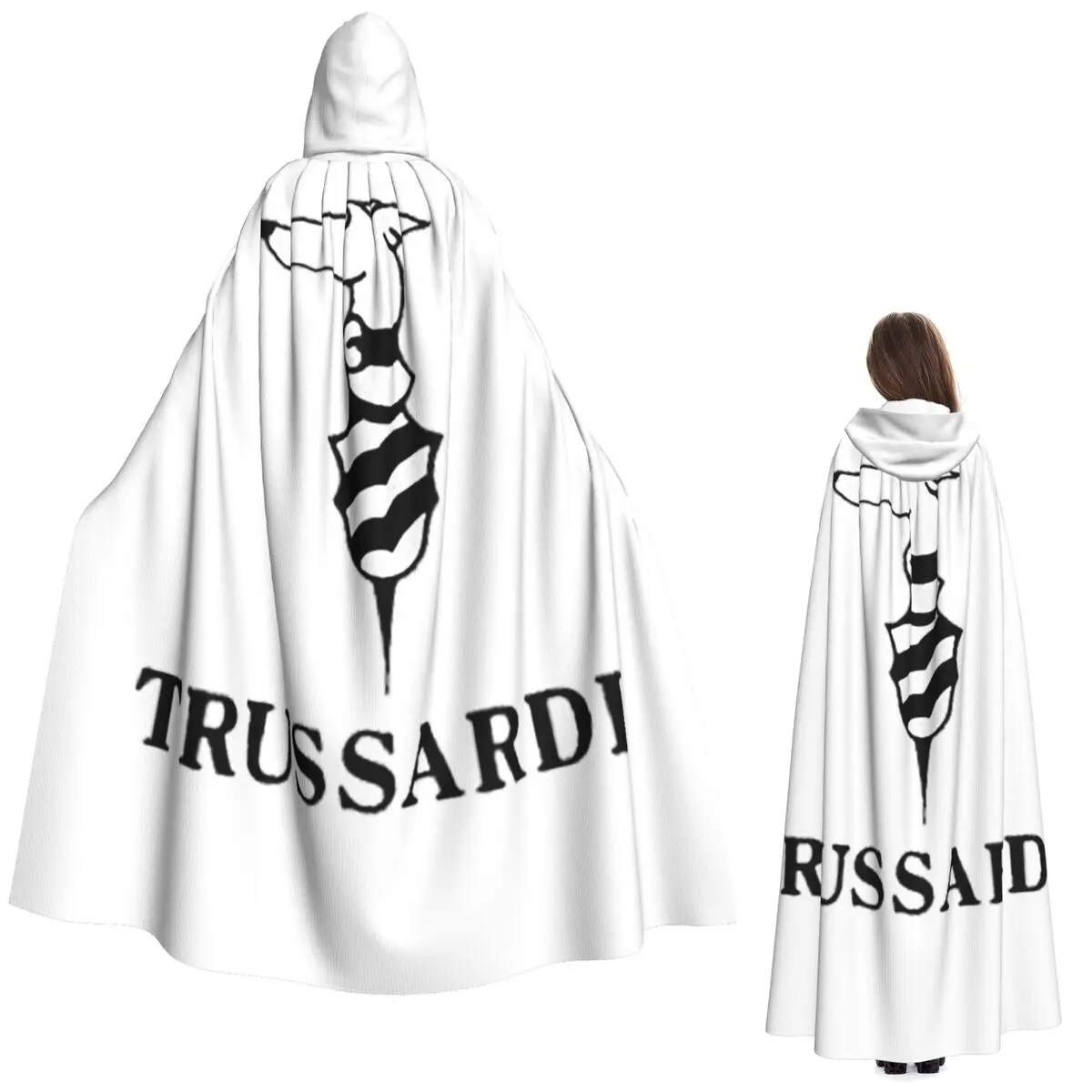 Trussardis logotipo 1 capa longa com capuz bruxa fantasia medieval capa cosplay halloween vampiro adulto unissex