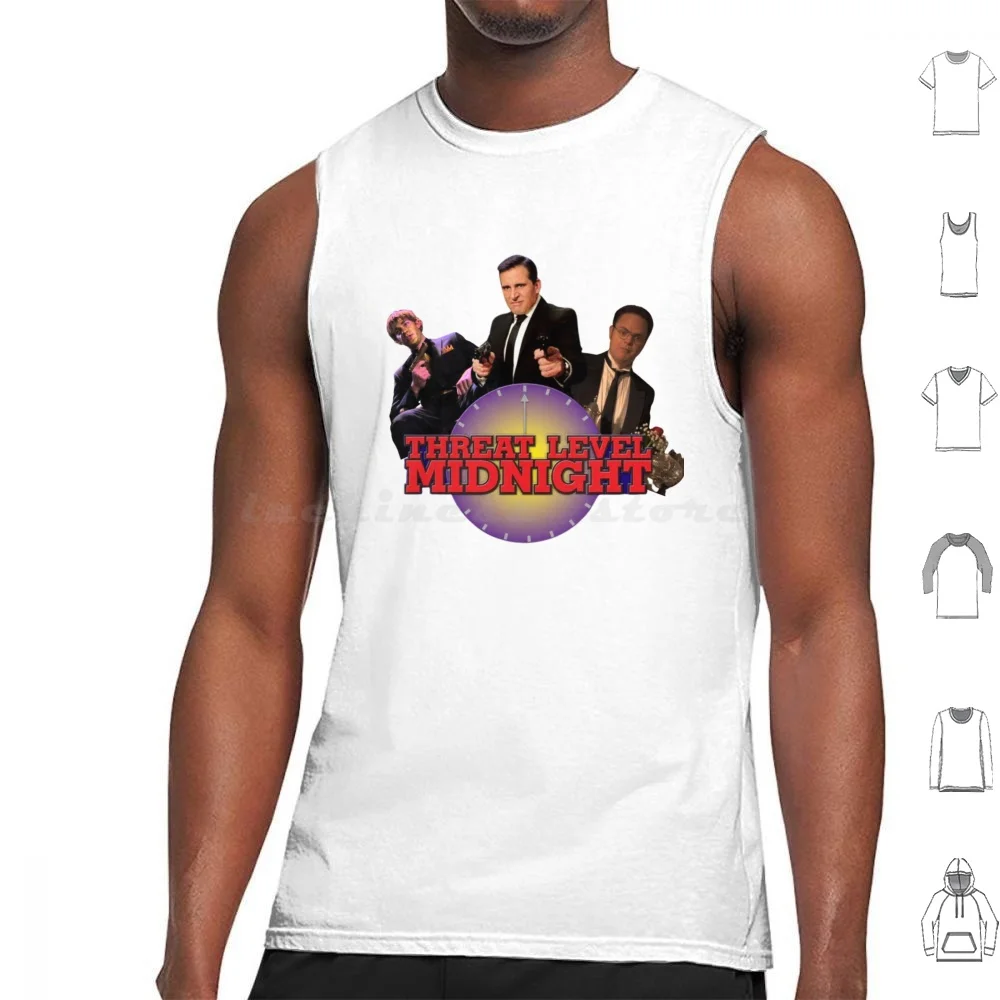 Threat Level Midnight Tank Tops Vest Sleeveless The Office Tv Show Comedy Funny Michael Michael Scarn Prison Mike Steve