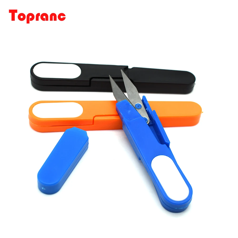 Topranc Fisch Verwenden Schere Edelstahl Tragbare Falten Angelschnur Cutter Clipper Angeln Scissor Werkzeug Tackle Pesca