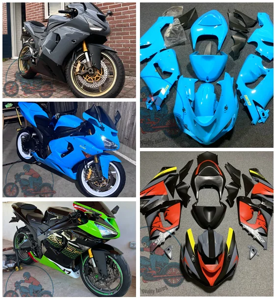 Hochwertiges neues ABS-Vollverkleidungsset, passend für KAWASAKI ZX-6R 636 2005 2006 05 06, Karosserie-Set, individuell