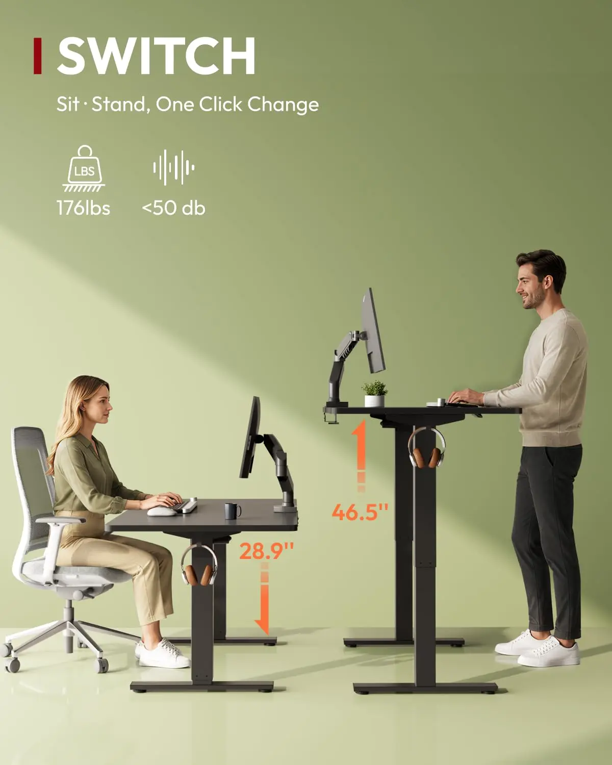 79x32'' Large Height Adjustable Ergonomic Electric Standing Desk