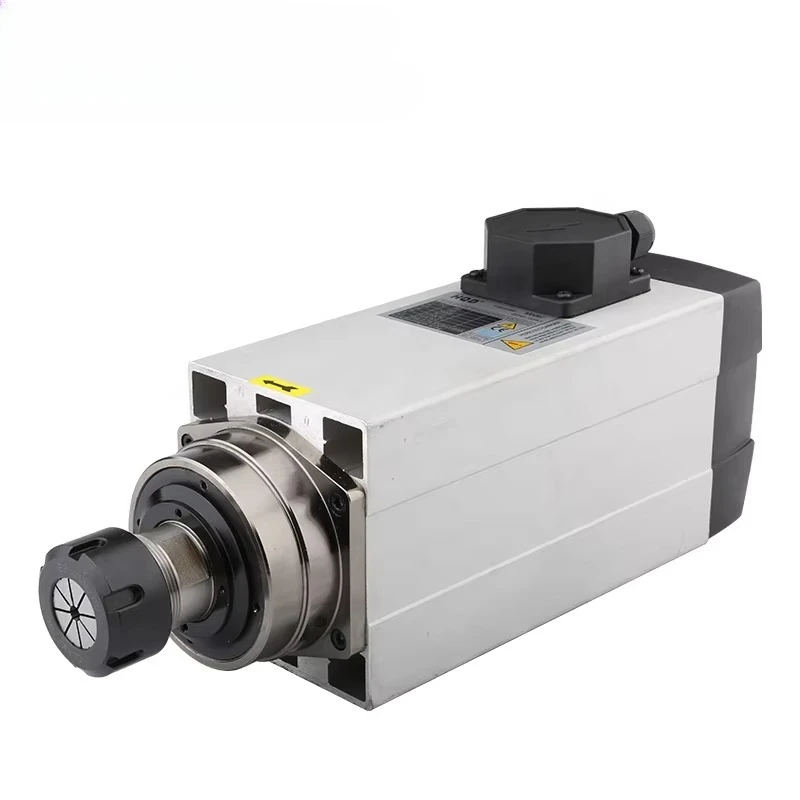 HQD 6KW 220v 380v numerical control router spindle motor Air cooling spindle 18000 rpm 300Hz 12.6a 2.39Nm numerical control