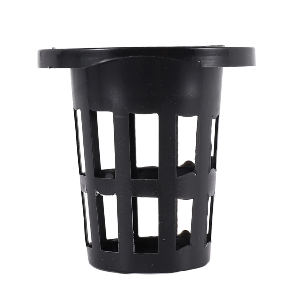 ABQR 100 Pack 1.77 Inch Net Cups Slotted Mesh Wide Lip Filter Plant Net Pot Bucket Basket for Hydroponics Aquaponics Orchids