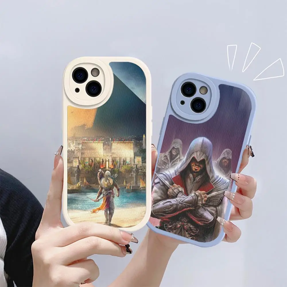 

A-Assassins Game creed Phone Case Hard Leather For iPhone 15 14 13 12 Mini 11 14 Pro Max Xs X Xr 7 8 Plus 6 6s