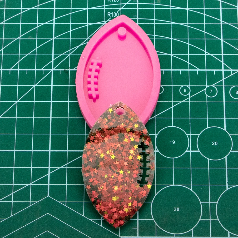 Basketball/Baseball Hat Football Helmet Silicone Mold Shiny Keychain Epoxy Resin Mould Handmade DIY Jewelry Making DY0090