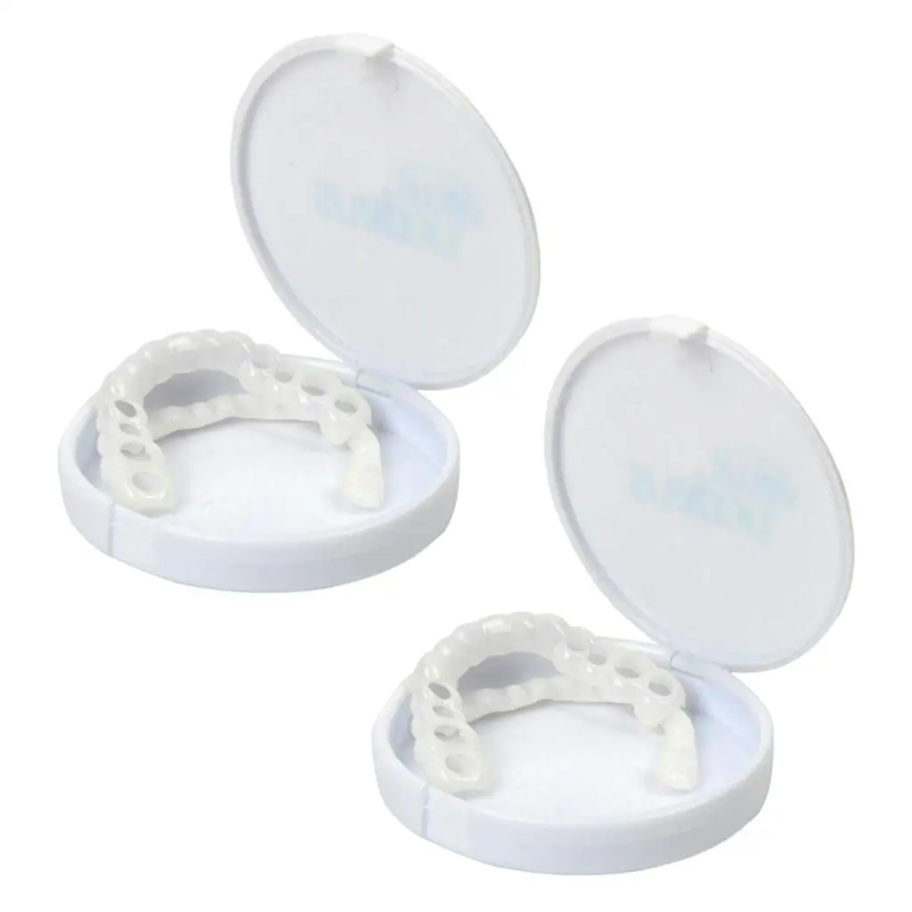 4pcs Perfect Smile Teeth Cosmetic Veneers Comfort False Tooth Covers White