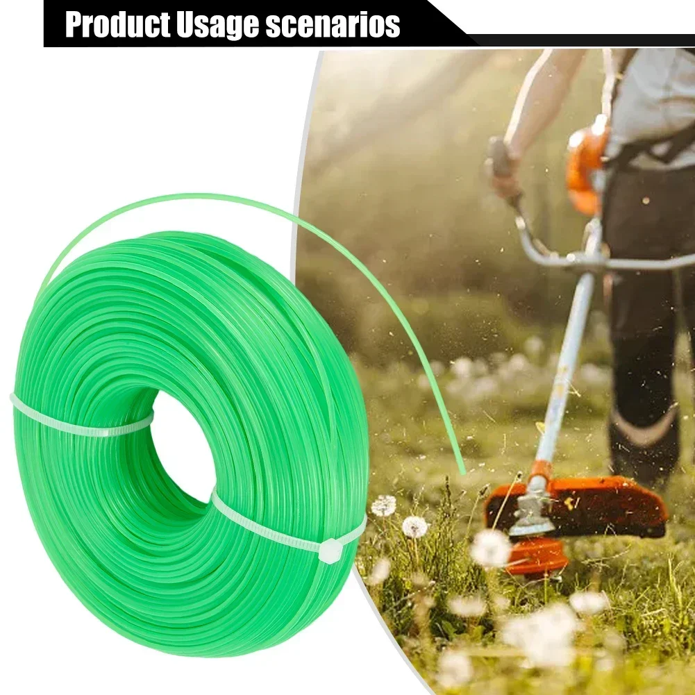 

1.6mm 100M Grass Trimmer Line Grass Cut Strimmer Line Nylon Cord Wire String Trimmer Roll Rope Line Brushcutter Garden Tools