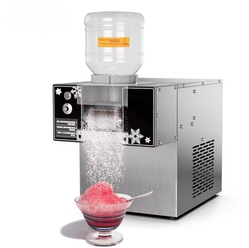 Commercial Snowflake Ice Cream Machine 4 Barrels Rainbow Color Ice Shaver Maker Raspados
