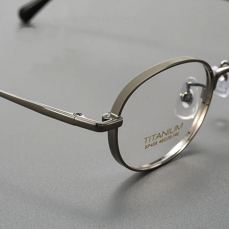 Monturas de gafas de titanio ultraligeras ovaladas de alta calidad para mujer, gafas graduadas para miopía, gafas de lectura