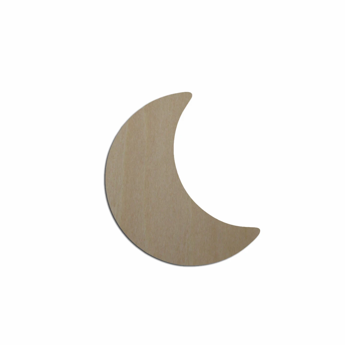 Crescent Moon Unfinished Blank Wooden Geometric Basic Shape Many Design Laser Cut Out Wood Craft Supply Woodcraft Cutout