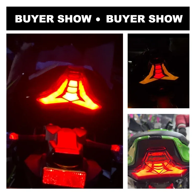 For Kawasaki Ninja 400 250 Z1000 ZX10R/RR 2014-2020 Motorcycle LED Integrated Taillight Brake Light Rear Lamp Turn Signal Light