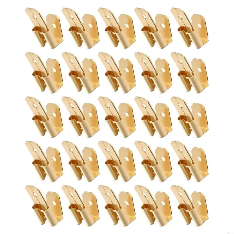 25pcs 3 cách bộ điều hợp đầu cuối uốn cong Bộ dụng cụ bằng đồng Piggybacks Connectors Connectors Ngắt kết nối nhanh HX6C