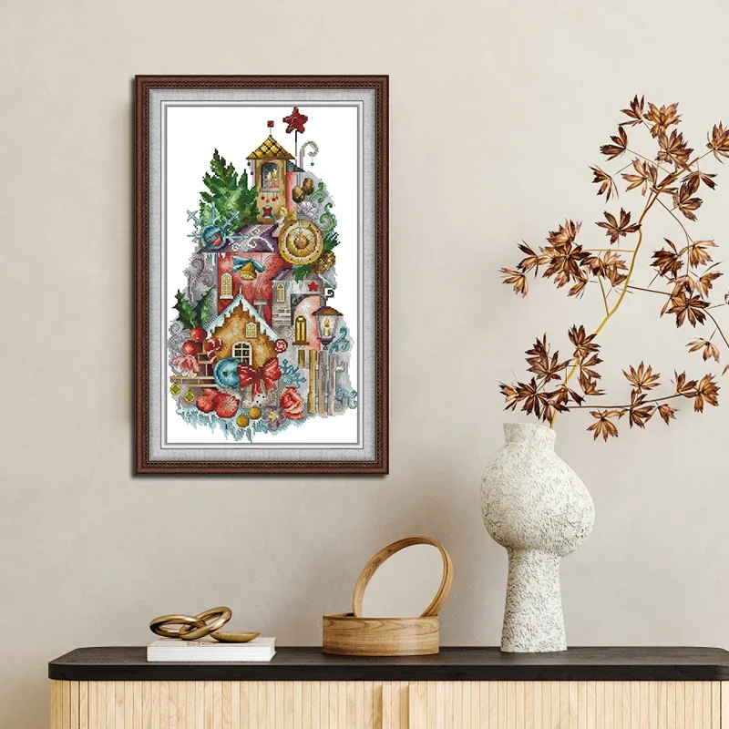 

Наборы для вышивки крестом Joy Sunday, рождественский фантазийный узор, счетная ткань Аида, 16CT, 14CT, 11CT, набор для вышивания «сделай сам» для рукоделия