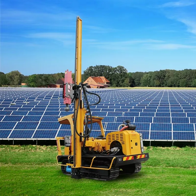 Portable Pneumatic Mining Screw Pile Driver With Pile Head For Solar PV Mine Foundation Piling