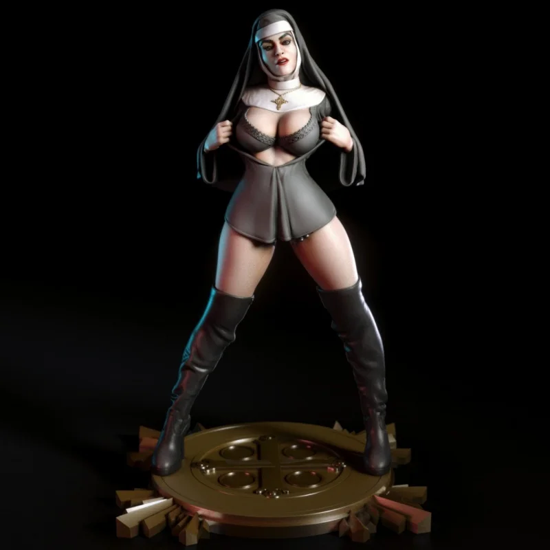 

Nuns Also Crazy 1/24 Scale 85mm Vertical Height Art Model Resin Figure Unassembled Dioramas and Unpainted Statue Toys